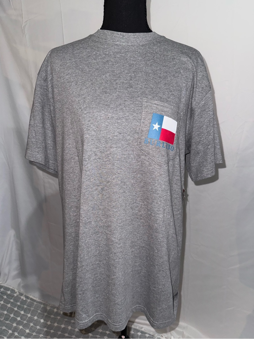 New Burlebo Gray Texas Graphic Tee - 'You May All Go To Hell' - Picture 4 of 7